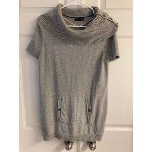 Tommy Hilfiger Gray Short Sleeve Cowl Neck Sweater Size Large
